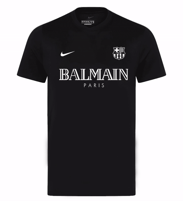 BARCELONA LIMITED EDITION BALMAIN PARIS BLACK 24/25 MEN'S T-SHIRT