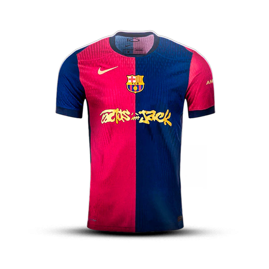 Camiseta Barcelona - Primera Equipación Hombre + Travis Scott