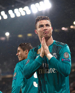 Real Madrid Retro Jersey - 2017/18 + Champions League Patch + World Cup