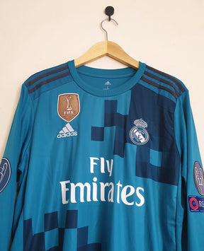 Real Madrid Retro Jersey - 2017/18 + Champions League Patch + World Cup