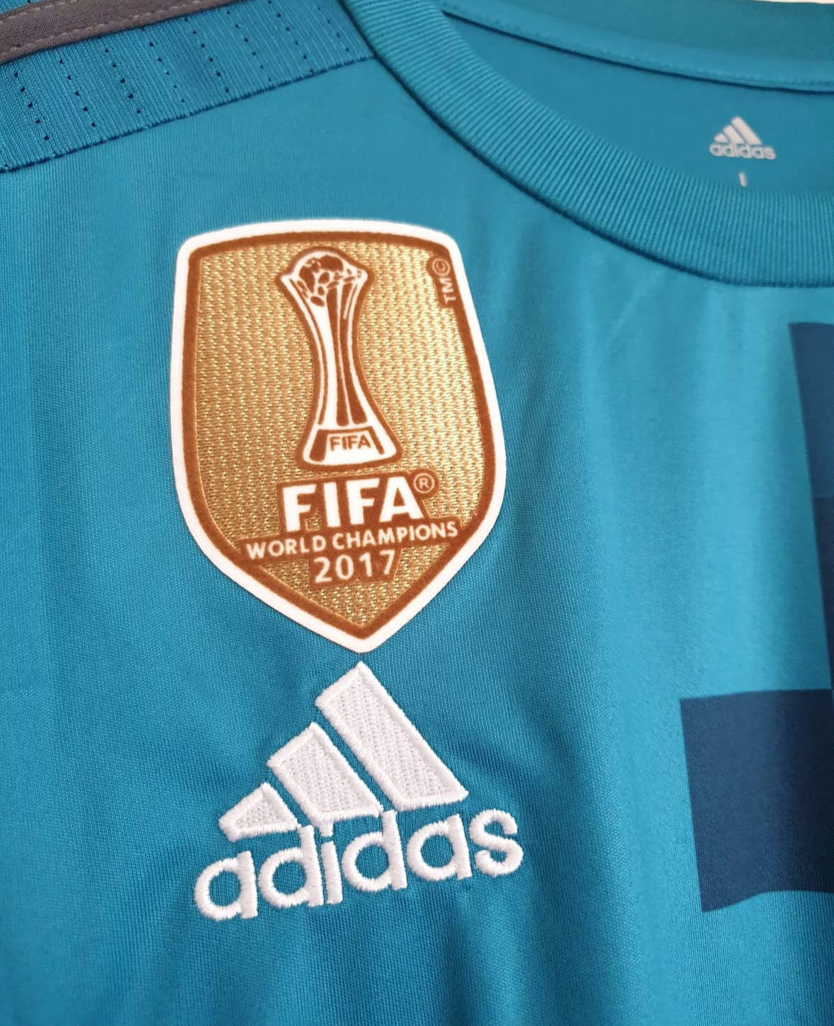 Real Madrid Retro Jersey - 2017/18 + Champions League Patch + World Cup