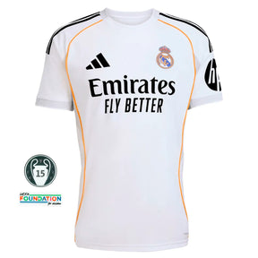 Real Madrid Home Shirt 25/26 + Champions League Patch + FREE GIFT 🎁 