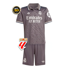 Conjunto Niños Real Madrid Tercera Equipación 2024/25 + 3 REGALOS 🎁