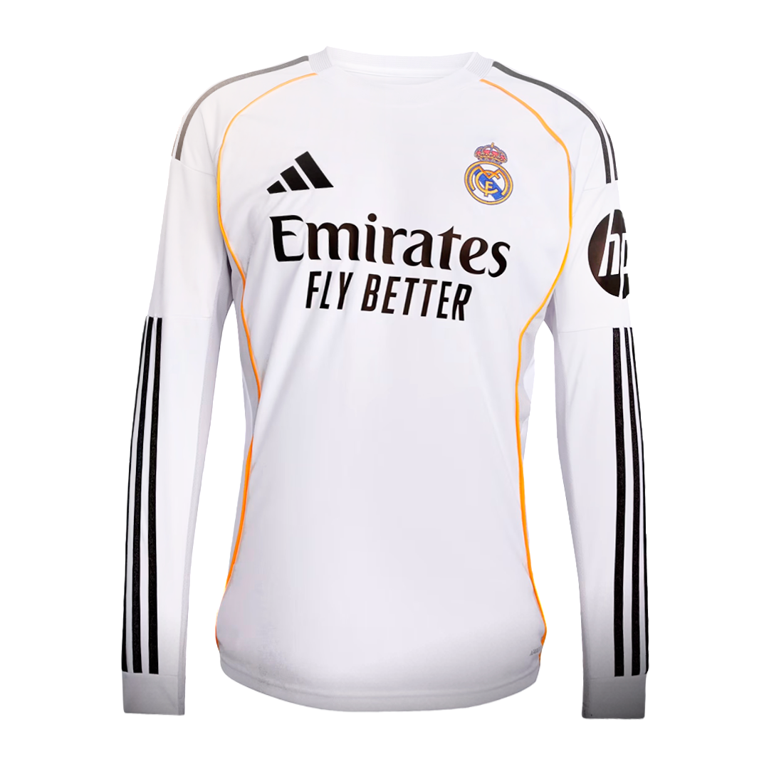 Real Madrid Home Shirt - 2025/26 - Long Sleeve 