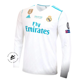 Real Madrid Retro Jersey - 2018 + Champions League Patch + World Cup 