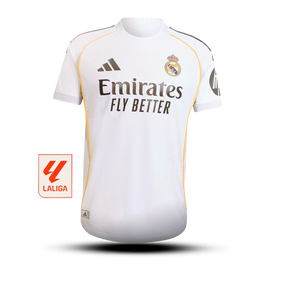 Real Madrid Home White Shirt 25/26 + La Liga Patch + FREE GIFT 🎁 