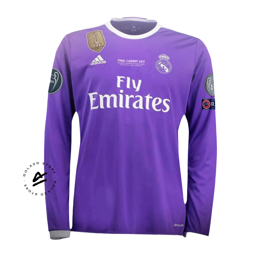 Real Madrid Retro Jersey - 2016/17 + Champions League Patch + World Cup
