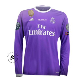 Real Madrid Retro Jersey - 2016/17 + Champions League Patch + World Cup