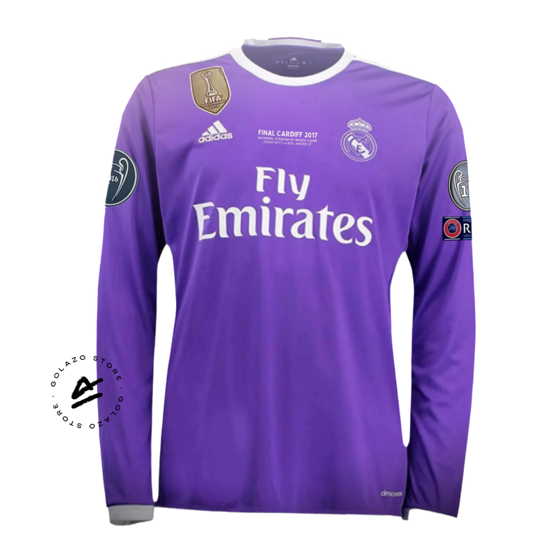 Real Madrid Retro Shirt - 2016/17 + Champions League Patch + World Cup
